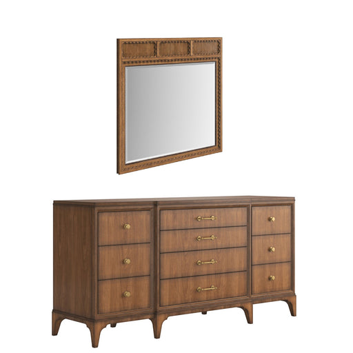 ART Furniture - Harbor Dresser with Mirror in Lakeside Sepia - 338130-338121-2731 - GreatFurnitureDeal