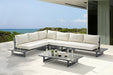 Meridian Furniture - Maldives 129.5" Cream Water Resistant Fabric Upholstered 4pc. Outdoor Patio Sectional - 338Cream-Sec1A - GreatFurnitureDeal