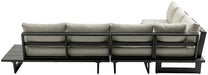 Meridian Furniture - Maldives 129.5" Cream Water Resistant Fabric Upholstered 4pc. Outdoor Patio Sectional - 338Cream-Sec1A - GreatFurnitureDeal