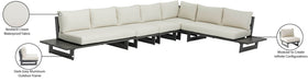 Meridian Furniture - Maldives 157" Cream Water Resistant Fabric Upholstered 5pc. Outdoor Patio Sectional - 338Cream-Sec2B - GreatFurnitureDeal