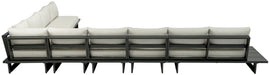 Meridian Furniture - Maldives 129.5" Cream Water Resistant Fabric Upholstered 7pc. Outdoor Patio Sectional - 338Cream-Sec4A - GreatFurnitureDeal