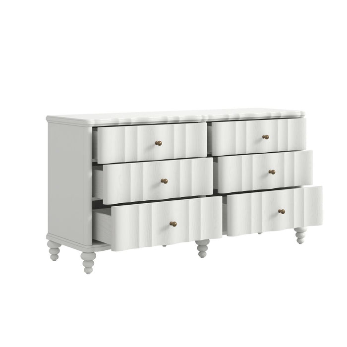 ART Furniture - Haven Dresser with Mirror in Warm White - 339130-120-2367 - GreatFurnitureDeal