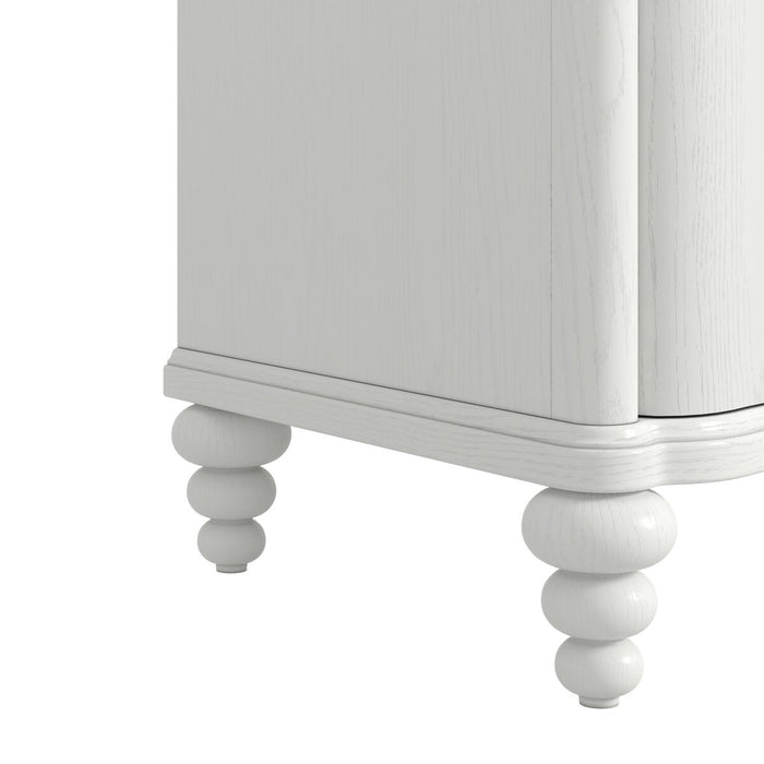 ART Furniture - Haven 5 Piece King Upholstered Canopy Poster Bedroom Set in Warm White - 339136-2367CP-5SET