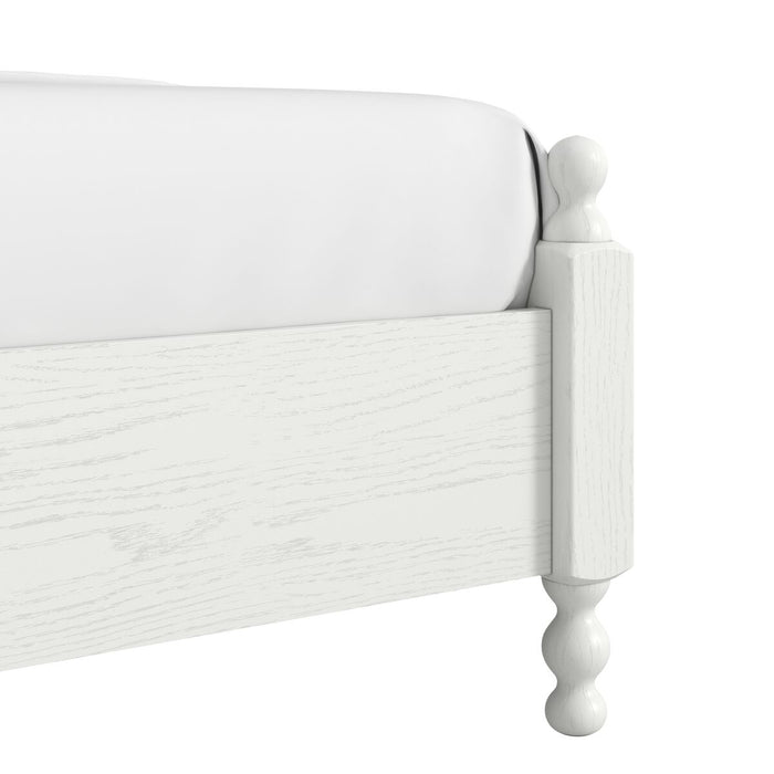 ART Furniture - Haven King Upholstered Finial Bed in Warm White - 339136-2367