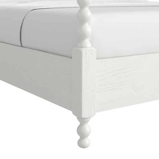 ART Furniture - Haven 5 Piece King Upholstered Canopy Poster Bedroom Set in Warm White - 339136-2367CP-5SET - GreatFurnitureDeal