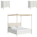 ART Furniture - Haven 3 Piece Queen Upholstered Canopy Poster Bedroom Set in Warm White - 339135-2367CP-3SET - GreatFurnitureDeal