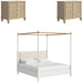 ART Furniture - Haven 3 Piece Queen Upholstered Canopy Poster Bedroom Set - 339135-141-2367CP-3SET - GreatFurnitureDeal