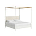 ART Furniture - Haven King Upholstered Canopy Poster Bed in Warm White - 339136-2367CP - GreatFurnitureDeal