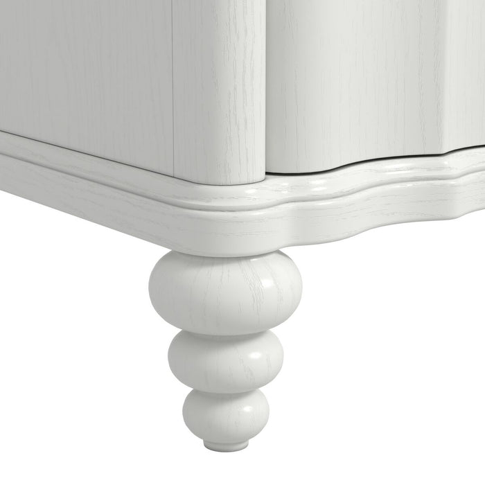 ART Furniture - Haven 5 Piece King Upholstered Canopy Poster Bedroom Set in Warm White - 339136-2367CP-5SET