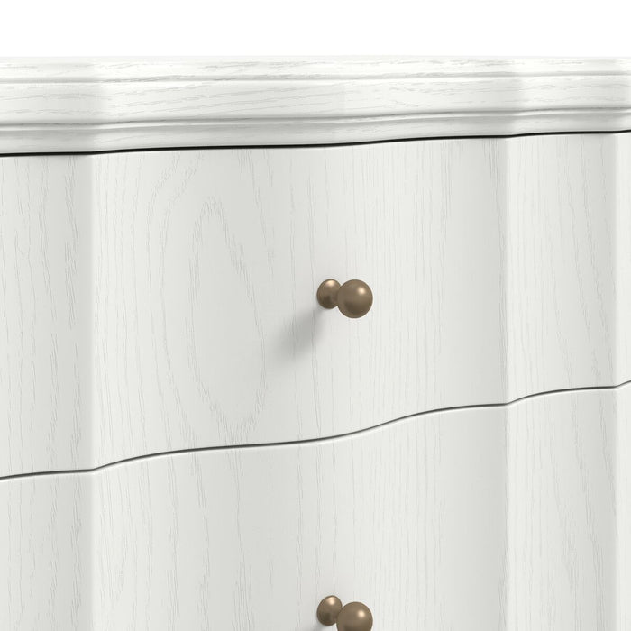 ART Furniture - Haven 5 Piece King Upholstered Canopy Poster Bedroom Set in Warm White - 339136-2367CP-5SET