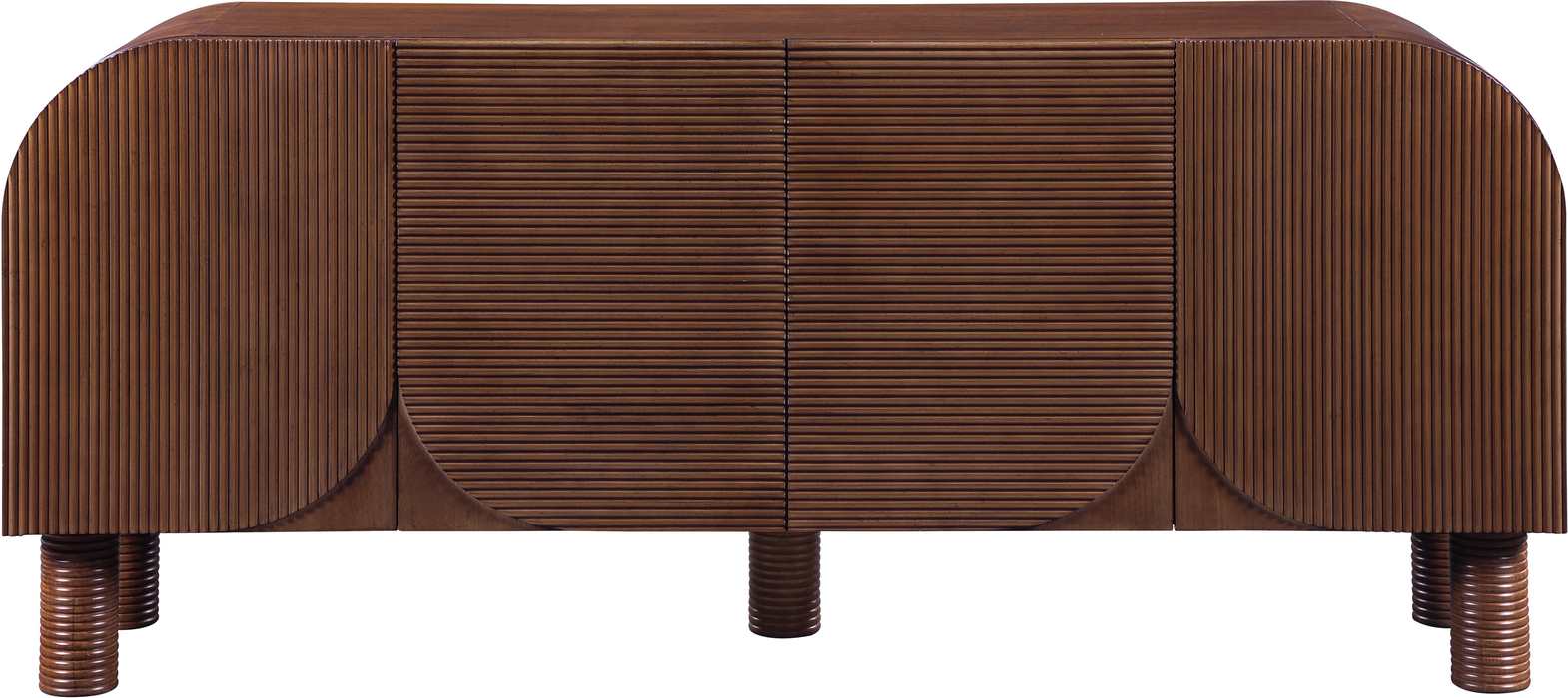 Meridian Furniture - Casablanca Walnut Solid Wood And Oak Veneer Sideboard / Buffet - 339Walnut - GreatFurnitureDeal