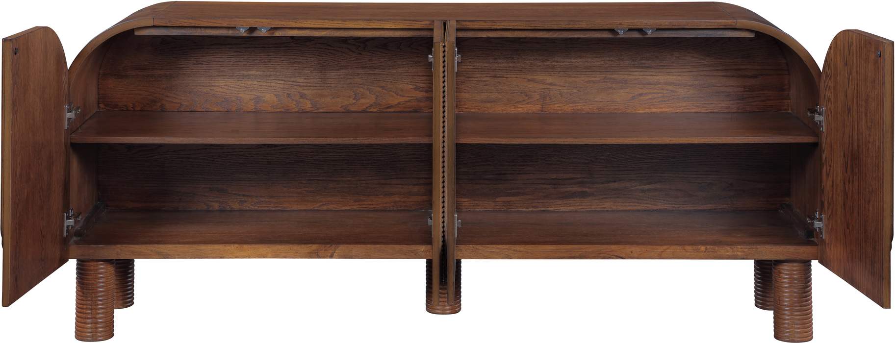 Meridian Furniture - Casablanca Walnut Solid Wood And Oak Veneer Sideboard / Buffet - 339Walnut - GreatFurnitureDeal
