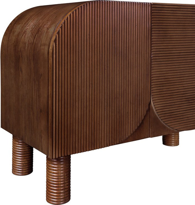 Meridian Furniture - Casablanca Walnut Solid Wood And Oak Veneer Sideboard / Buffet - 339Walnut - GreatFurnitureDeal