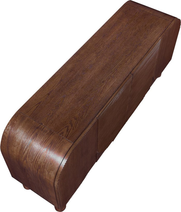 Meridian Furniture - Casablanca Walnut Solid Wood And Oak Veneer Sideboard / Buffet - 339Walnut - GreatFurnitureDeal