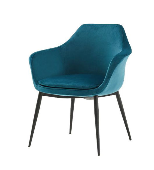 VIG Furniture - Modrest Wilson Modern Teal Velvet & Black Dining Chair (Set of 2) - VGHR3404-TEAL - GreatFurnitureDeal