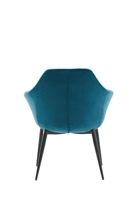 VIG Furniture - Modrest Wilson Modern Teal Velvet & Black Dining Chair (Set of 2) - VGHR3404-TEAL - GreatFurnitureDeal
