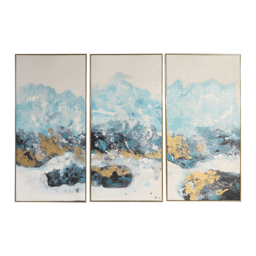 Uttermost - Crashing Waves Abstract Art, S/3 - 34370 - GreatFurnitureDeal