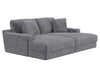 Jackson Furniture - Cozy Stationary Sectional in Gunmetal - 344515-516-GUNMETAL - GreatFurnitureDeal