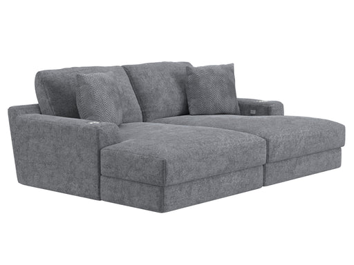 Jackson Furniture - Cozy Stationary Sectional in Gunmetal - 344515-516-GUNMETAL - GreatFurnitureDeal