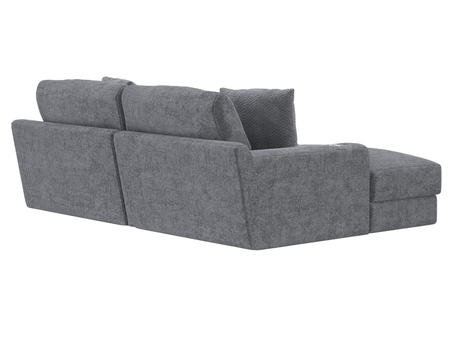 Jackson Furniture - Cozy Stationary Sectional in Gunmetal - 344515-516-GUNMETAL - GreatFurnitureDeal