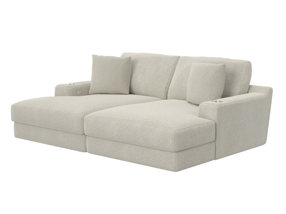 Jackson Furniture - Cozy Stationary Sectional in Pearl - 344515-516-PEARL - GreatFurnitureDeal