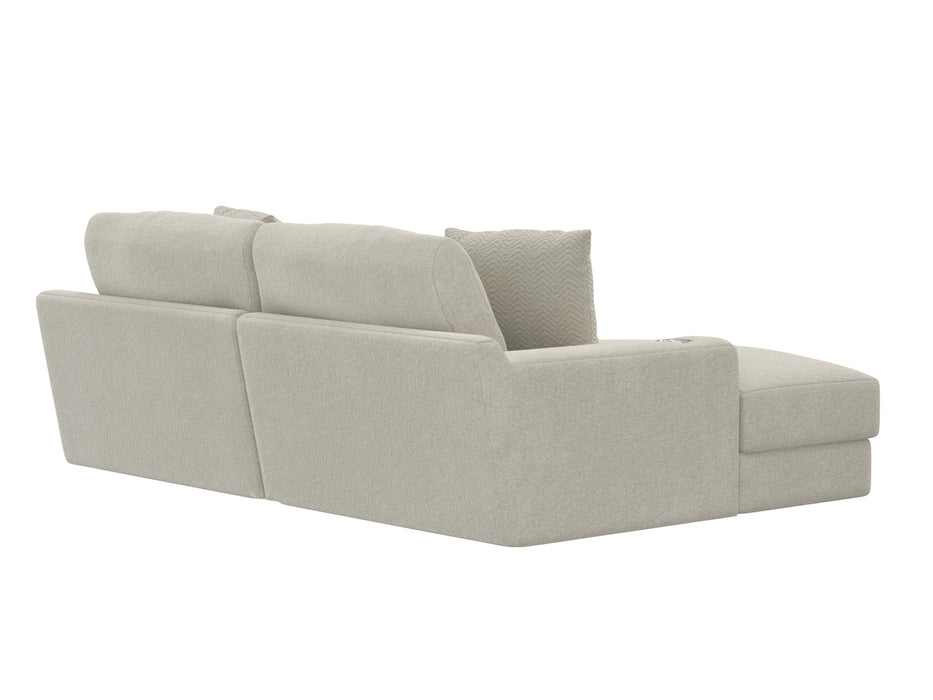 Jackson Furniture - Cozy Stationary Sectional in Pearl - 344515-516-PEARL - GreatFurnitureDeal
