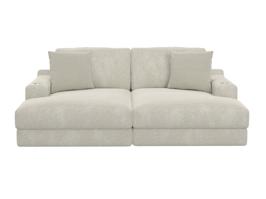 Jackson Furniture - Cozy Stationary Sectional in Pearl - 344515-516-PEARL - GreatFurnitureDeal