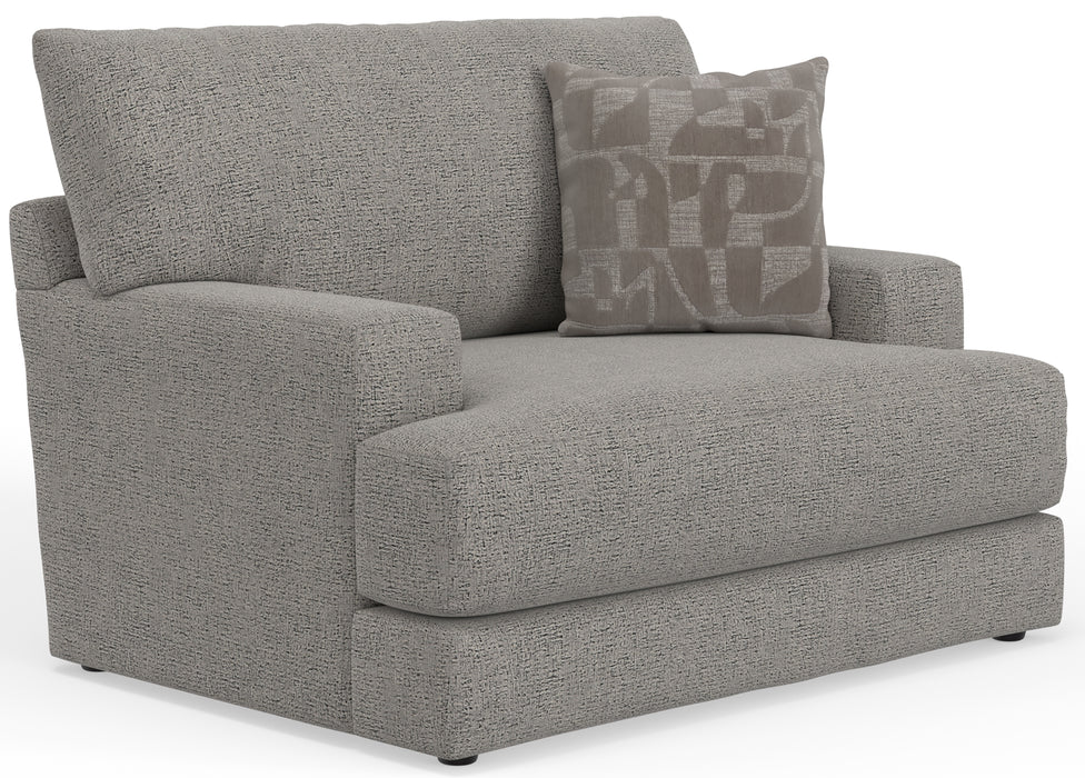 Jackson Furniture - Zeke Chair 1/2 with Cocktail Ottoman in Cloud - 3470-01-12-CLOUD - GreatFurnitureDeal