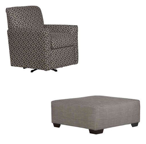 Jackson Furniture - Cutler Swivel Chair with Cocktail Ottoman in Ash - 3478-21-12-ASH - GreatFurnitureDeal