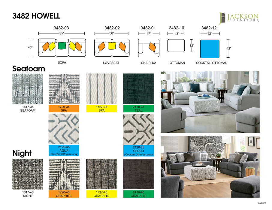 Jackson Furniture - Howell Chair 1/2 in Night/Graphite - 3482-01- GRAPHITE - GreatFurnitureDeal