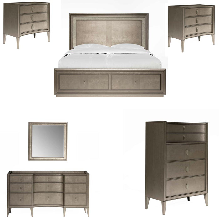 ART Furniture - Cove 6 Piece Eastern King Panel Storage Bedroom Set in Mica - 349136-141-2743-6SET - GreatFurnitureDeal