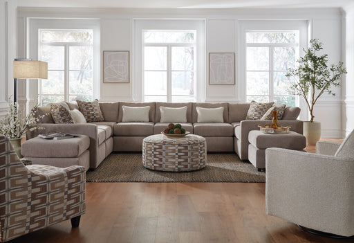 Southern Home Furnishings - Nolte Sectional in Tan - 3500-11L 19KP 15 19KP 19KP 19KP 15 11R Nolte Pebble-MTO - GreatFurnitureDeal