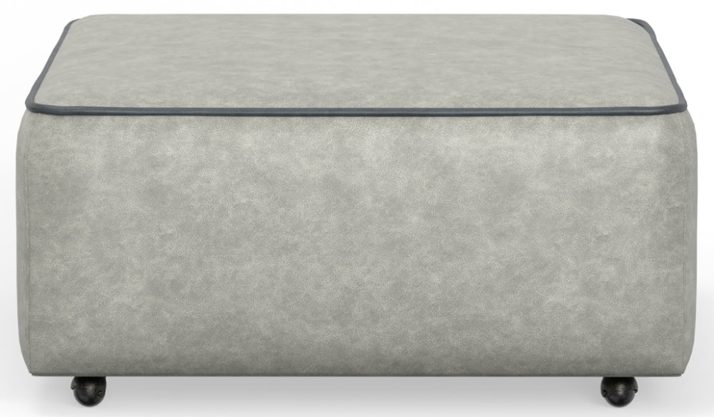 Catnapper - Nico Castered Cocktail Ottoman in Twilight/Silver - 350-12-SILVER - GreatFurnitureDeal