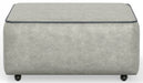Catnapper - Nico Castered Cocktail Ottoman in Twilight/Silver - 350-12-SILVER - GreatFurnitureDeal