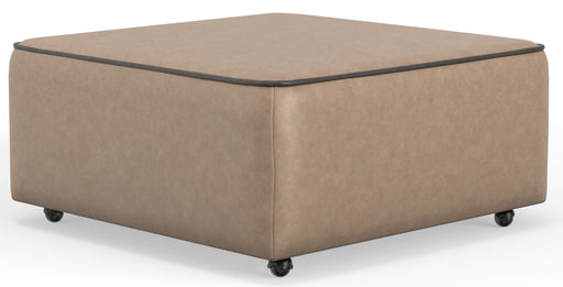 Catnapper - Nico Castered Cocktail Ottoman in Walnut - 350-12-WALNUT - GreatFurnitureDeal