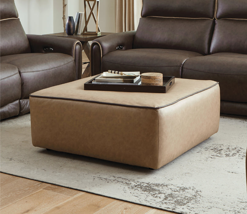 Catnapper - Nico Castered Cocktail Ottoman in Walnut - 350-12-WALNUT - GreatFurnitureDeal