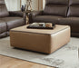 Catnapper - Nico Castered Cocktail Ottoman in Walnut - 350-12-WALNUT - GreatFurnitureDeal