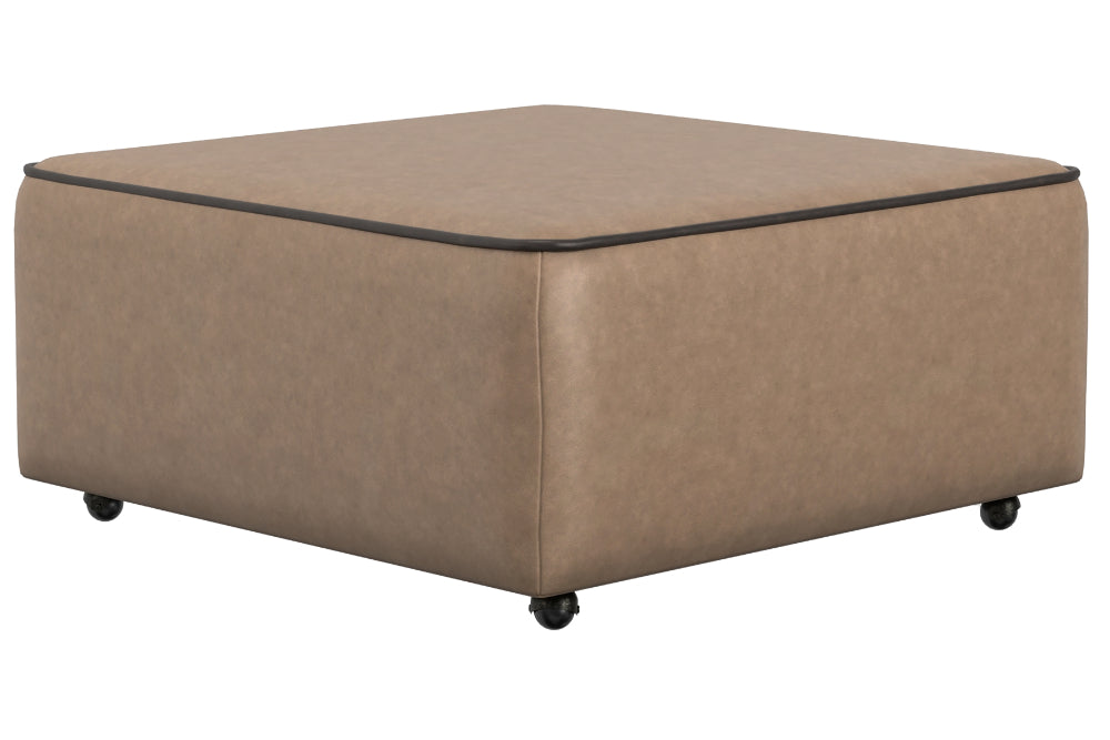 Catnapper - Nico Castered Cocktail Ottoman in Walnut - 350-12-WALNUT - GreatFurnitureDeal
