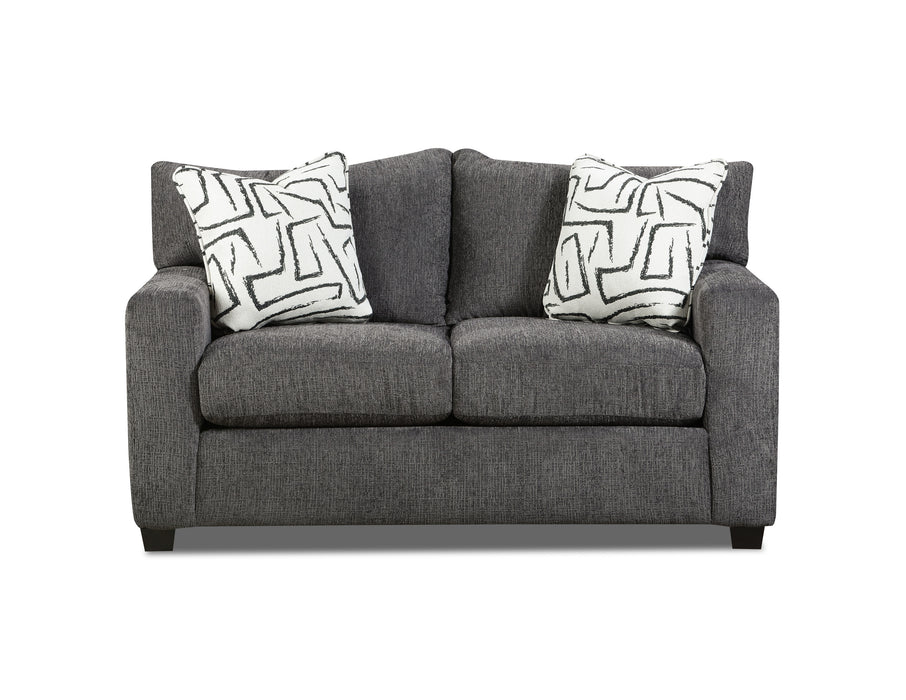 Southern Home Furnishings - Ripple Loveseat in Charcoal - 3505-01 Ripple Midnight Loveseat - GreatFurnitureDeal