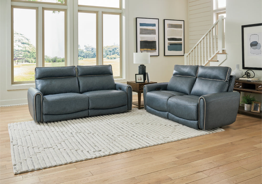 Catnapper - Nico 2 Piece Power Reclining Sofa Set in Twilight/Silver - 63501-02-SILVER - GreatFurnitureDeal