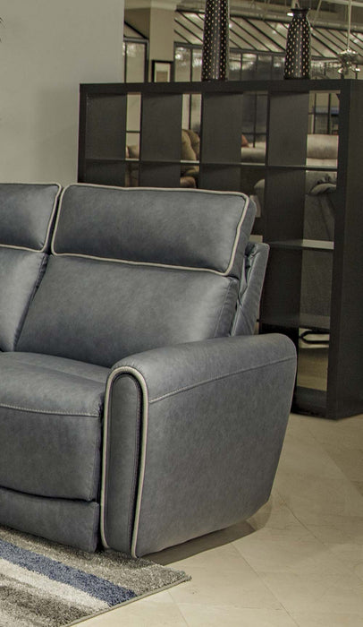 Catnapper - Nico Power Headrest Wall Hugger Recliner in Twilight/Silver - 63500-4-SILVER - GreatFurnitureDeal