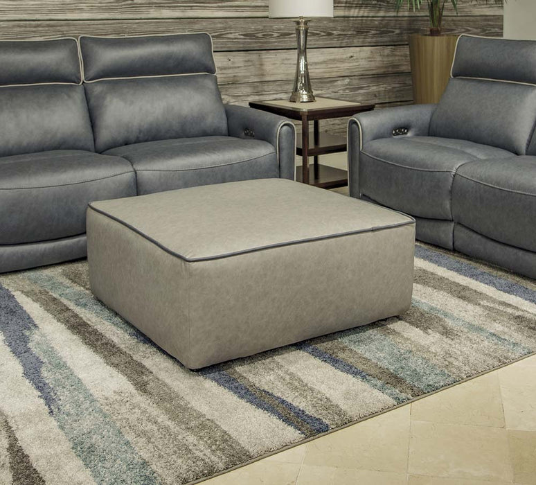 Catnapper - Nico Castered Cocktail Ottoman in Twilight/Silver - 350-12-SILVER - GreatFurnitureDeal