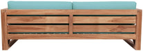 Meridian Furniture - Anguilla 83" Blue Water Resistant Fabric Upholsetered Outdoor Patio Sofa - 352SeaBlue-S - GreatFurnitureDeal