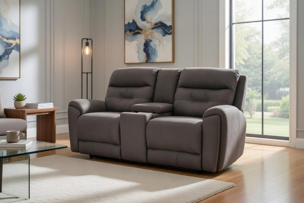 Southern Motion - Point Break Triple Power Loveseat W/ Console, Hidden Cupholders - 356-86P-MTO - GreatFurnitureDeal