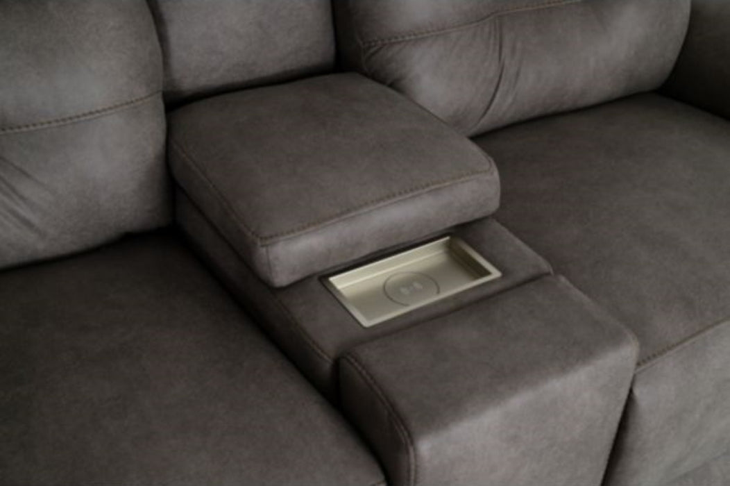 Southern Motion - Point Break Triple Power Loveseat W/ Console, Hidden Cupholders - 356-86P-MTO - GreatFurnitureDeal