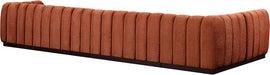 Meridian Furniture - Quinn 165" Chenille Fabric Upholstered 6 Piece Modular Sectional - 124Cognac-Sec6B - GreatFurnitureDeal