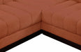 Meridian Furniture - Quinn 229" Chenille Fabric Upholstered 8 Piece Modular Sectional - 124Cognac-Sec8B - GreatFurnitureDeal