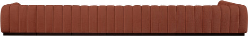 Meridian Furniture - Quinn 229" Chenille Fabric Upholstered 8 Piece Modular Sectional - 124Cognac-Sec8B - GreatFurnitureDeal