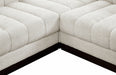 Meridian Furniture - Quinn 229" Chenille Fabric Upholstered 8 Piece Modular Sectional - 124Cream-Sec8B - GreatFurnitureDeal