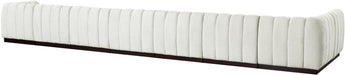 Meridian Furniture - Quinn 229" Chenille Fabric Upholstered 8 Piece Modular Sectional - 124Cream-Sec8B - GreatFurnitureDeal